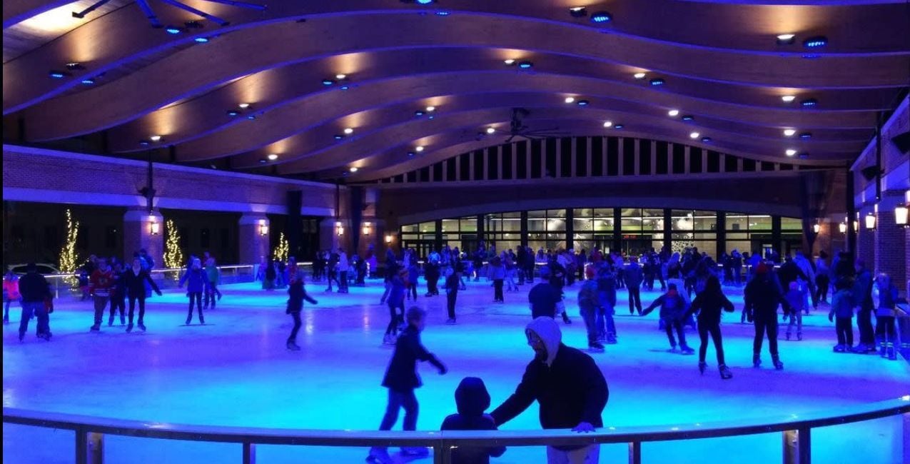 Ice Skating under the Urschel Pavilion